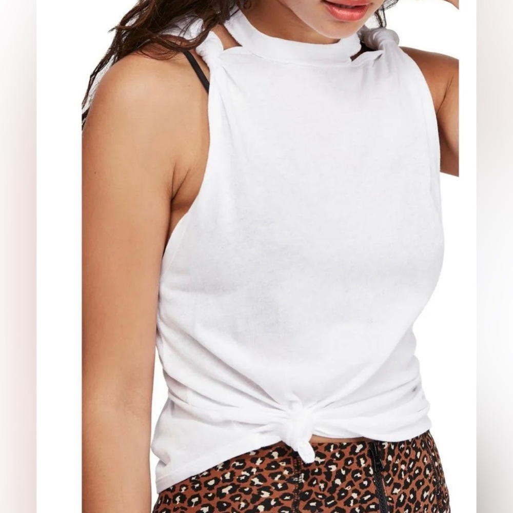 Free People The Twist Tank Top White  XS